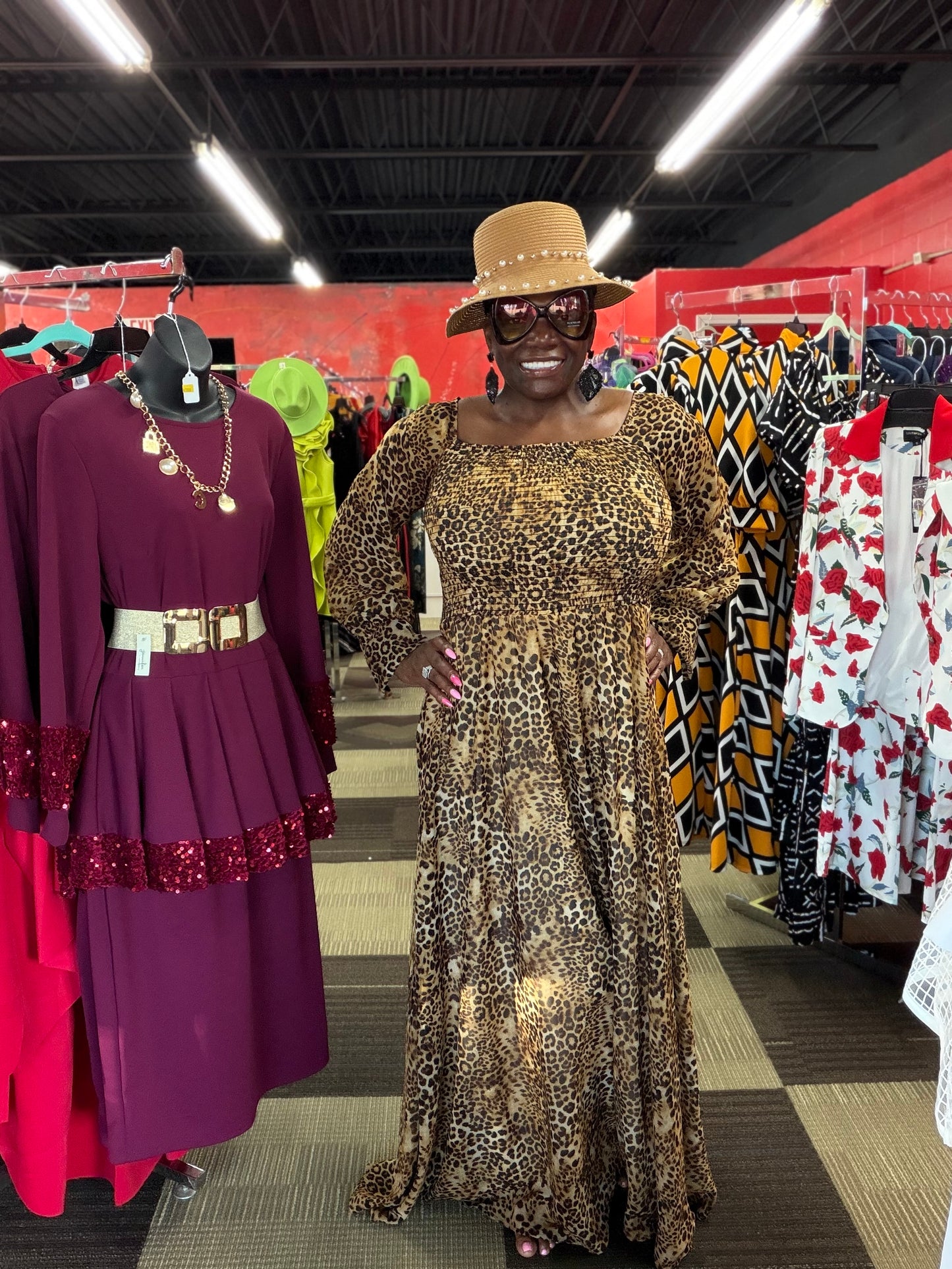 Leopard Print Maxi Dress