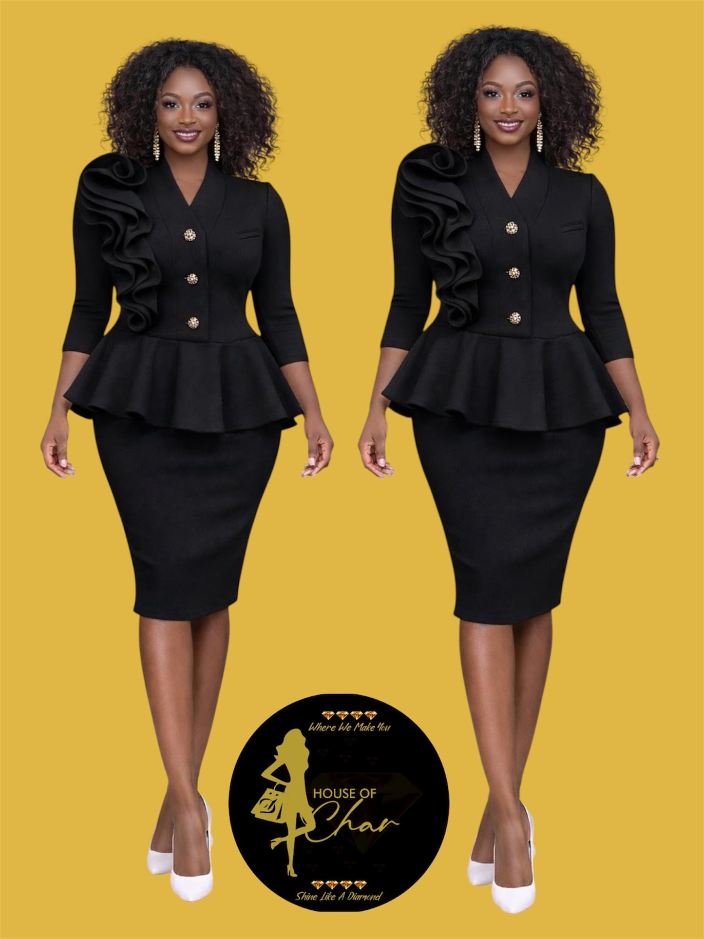Ruffle Peplum Dress